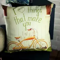 Подушка с принтом габардиновая I love things that make you 50x50 см 5P_WOL027
