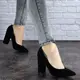 Туфли женские на каблуке Fashion Ginger 1764 39 размер 25 см Черный