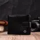 Классическое портмоне для мужчин с блоком для карт из натуральной кожи ST Leather 19473 Черное
