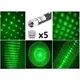 Зеленая Лазерная указка 5 в 1 LASER POINTER 1000 mW 5 насадок лазер