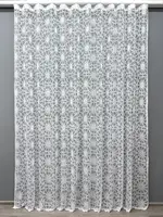 Готова тюль (3х2,7м.) жакард. Колір білий. Код 1605т 42-0563