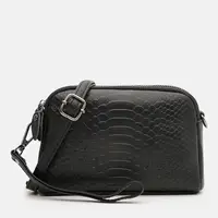 Женская кожаная сумка Borsa Leather K12504bl-black