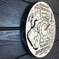 Тематичний настінний годинник з дерева «Анатомія»