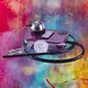 Маленький разборной мини кальян с подсветкой Capsule Nanosmoke Purple