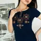 Вышиванка женская Moderika Оберег синяя с коричневым XXXL