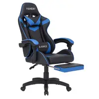 Крісло геймерське з підставкою для ніг Hanert G-Force Black/Blue