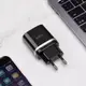 СЗУ сетевое зарядное устройство HOCO C12Q Smart QC3.0 1USB/3A с кабелем для зарядки USB - MicroUSB, Черный