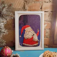 Постер в рамке Санта 15x21 см, A5 (WMT5_21NG008_WH)