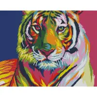 Алмазная мозаика Strateg ПРЕМИУМ Поп-арт - Тигр 40х50 см FA40658