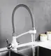 Смеситель для раковины выдвижной слив кран два режима воды вращающийся на 360 градусов WanFan Белый-хром