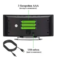 Настольные зеркальные LED часы с термометром DT-6507
