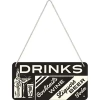 Вывеска на шнурке "Sing Drinks" Nostalgic Art (28010)