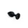 Анальная силиконовая пробка с черным кристалом Black Silicone, Black Diamond, S