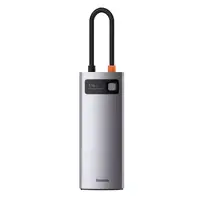HUB адаптер BASEUS Type-C Metal Gleam Series 5-in-1 Multifunctional Docking Station |3USB, HDMI, Type-C, 100W PD| (CAHUB-CX0G)