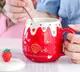 Кружка с крышкой и ложкой Клубника I love strawberries 5757 450 мл