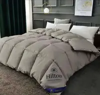 Одеяло двуспальное серое Hilton 200×230 см.Гостиничное для дома и гостиниц 2 кг,силиконовый наполнитель