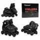 Роликовые коньки 118-20 L Best Roller колеса PU светятся. Black (размер 39-41) (186083)