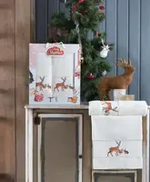 Набор полотенец новогодний подарочный Gulcan New Year Deer белый 1+1