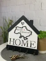 Дерев'яна ключниця в патріотичному стилі Home Ukraine