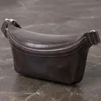 Стильна бананка для чоловіків із натуральної шкіри GRANDE PELLE 22814 Коричневий