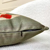 Подушка диванна з оксамиту Квітковий птах 45x45 см (45BP_23J001)
