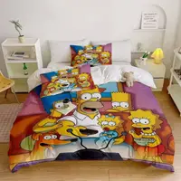 Постільна білизна 3D полуторна з мікросатину The Simpsons 31707 150х215 см 70х70 см