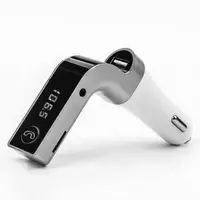 Модулятор FM MOD G7 Bluetooth, Bluetooth модулятор в машину, FM модулятор блютуз в машину. Цвет: серый