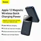 Power Bank Baseus Magnetic Wireless 10000mAh 20W USB / USB Type C, Black (PPCX010103)