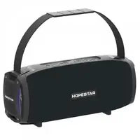 Портативна акустична стереоколонка Hopestar H24 Pro (Bluetooth, MP3, FM, AUX, Mic, LED) Чорний