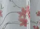 Тюль батист, коллекция "Flora". Цвет белый с красно-коричневым принтом. Код 1534т