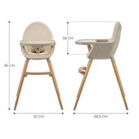 Детский стульчик для кормления ребенка с подносом KinderKraft Fini 2 Beige складной / Стульчики для детей