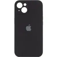Силіконовий чохол для iPhone 14 - Full Camera з мікрофіброю (Лого), Black