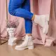 Ботинки женские Fashion Patchy 2163 37 размер 24 см Бежевый