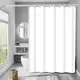 Шторка для ванны из полиэстера водонепроницаемая Bathlux 180x180 см с кольцами, белая матовая