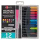 Набор маркеров двусторонних акварельных Santi Brush Pen 390998 12 цветов