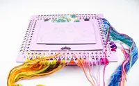 Органайзер-парковка с отверстиями для намотки ниток Фея ТМ Embroidery Craft Органайзер під процес 35х26х6 66 отворів лаванда OG-078