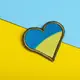 Шеврон 2 шт на липучке Флаг Украины Сердце, вышитый патч 6х6,5 см нашивка вышитый патч
