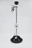 Кальян AMY Deluxe 066.01 "Alu Deluxe" - Silver/Black металлик шахта-черная колба к-т