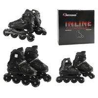 Дитячі ролики  02-M Badwei Inline Skates, розмір 35-38, устілка 20-22 см, колеса d – 9 см, алюмінієва рама. Black (166607)