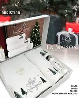 Подарунковий набір рушників Новий рік La Maison з ароматом Christina (3 шт)
