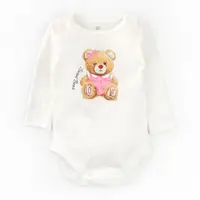 Боди для девочки на кнопках с длинным рукавом и принтом мишки Girl Bears