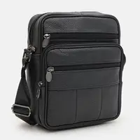 Мужская кожаная сумка Borsa Leather K18360bl-black
