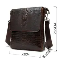Сумка з тисненням під шкіру крокодила Vintage 20039 Коричнева