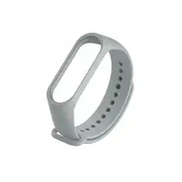 Силиконовый ремешок для фитнес-браслета Mi band M6/7/8 (Светло-серый)