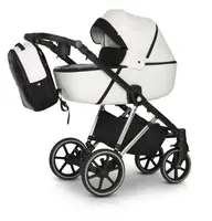 Коляска 2 в 1 Verdi Makan Elektro 08, metalik white, білий