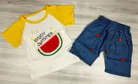 Костюм на літо хлопчику Summer Enjoy жовтий 4202, розмір 100