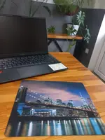 Килимок ігровий для миші - Нічне місто - гума + текстиль - найкраща якість - 24х19,5 см