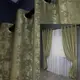Комплект (2шт. 1,5х2,5м.) штор на люверсах, жаккард "Sultan YL". Цвет оливковый. Код 1213ш 37-0062