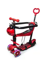 Самокат Божья коровка 5 в 1, многофункциональный, с бортиком. Red (324346765)