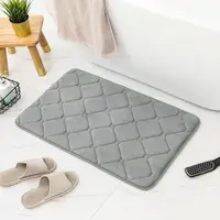 Килимок для ванної кімнати та душу Bathlux 40х60 антиковзкий, м'який, водопоглинаючий, Сірий